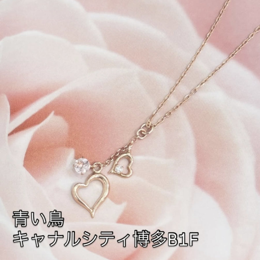 ピンクトルマリンダイヤモンドネックレス